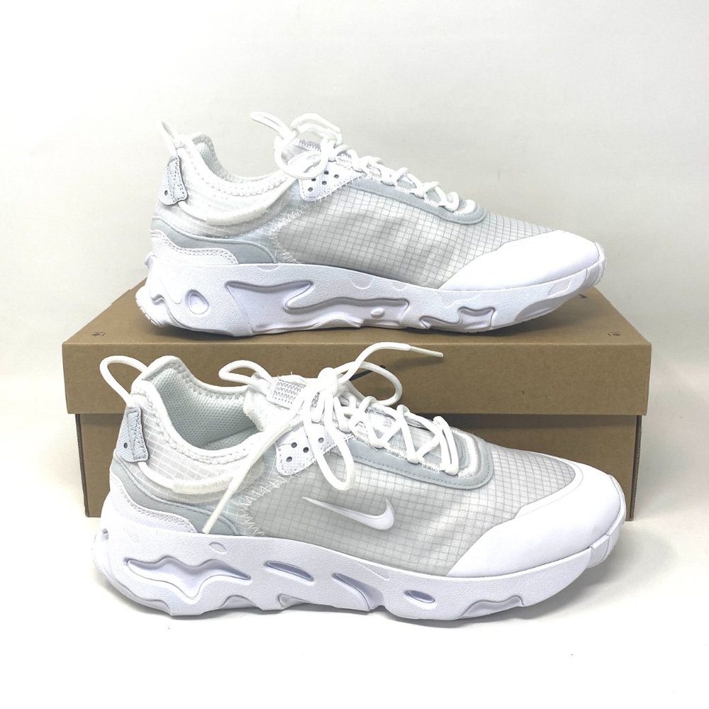 💖MEGA SALE💖NIKE WOMEN'S  CV1772 101 REACT LIVE White-pur Platinum  Running - Picture 7 of 12